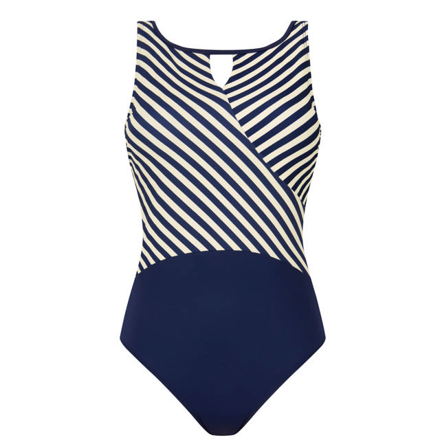 Casoria Baddräkt Med Protesficka Navy/Off-White