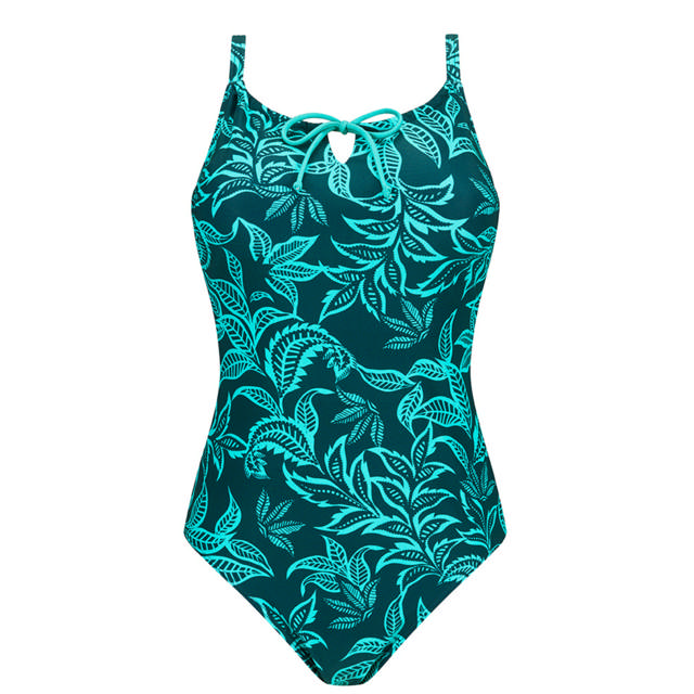 Salerno Baddräkt Med Protesficka Deep Emerald/Light Jade