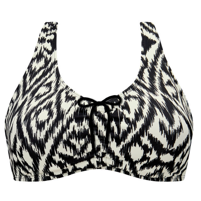 Salta bikinitop Med Protesficka Black/Off-white