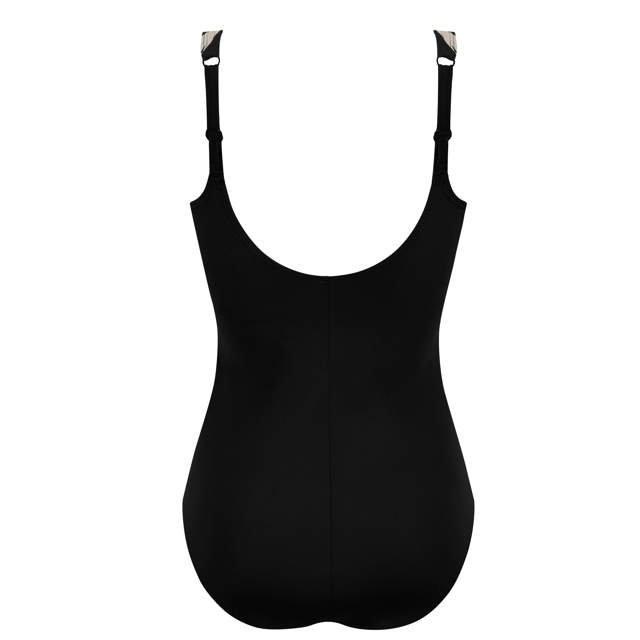 Turin Baddräkt Med Protesficka Black/Sand