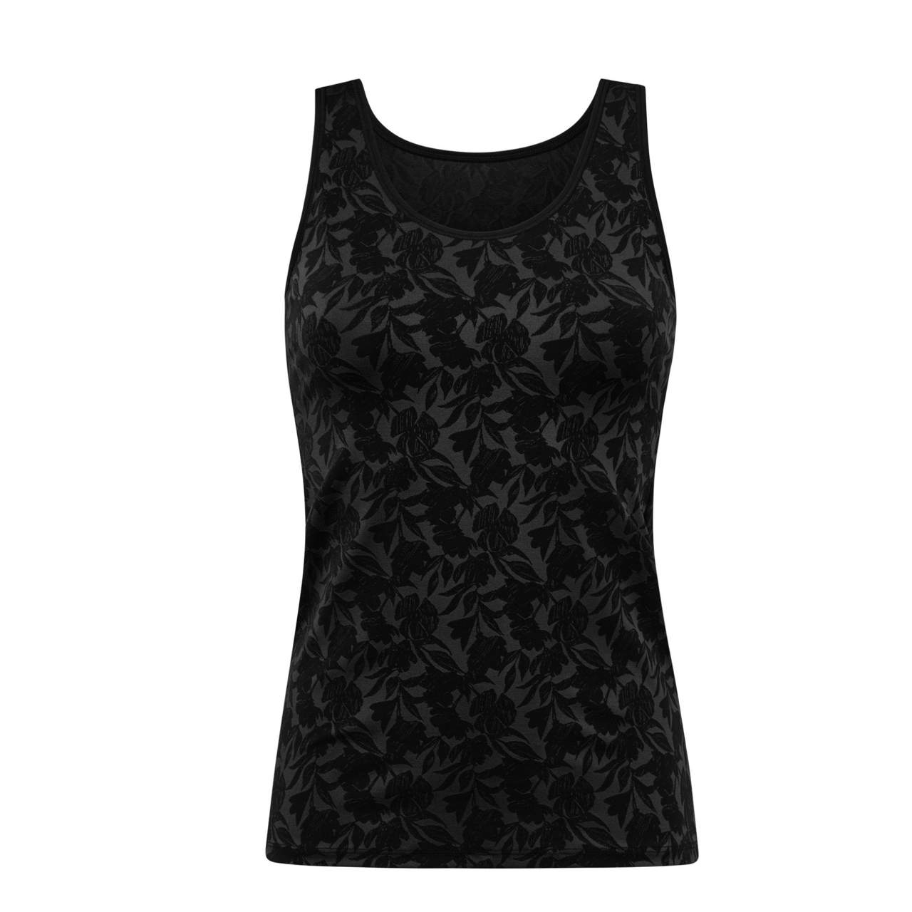 Linne i Mikrofiber Flower Black