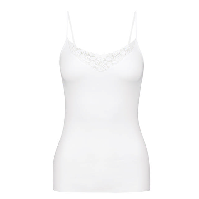 Feminin Sense Spagetti top White