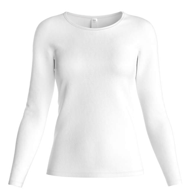 Natural Comfort Top Long-Sleeve White