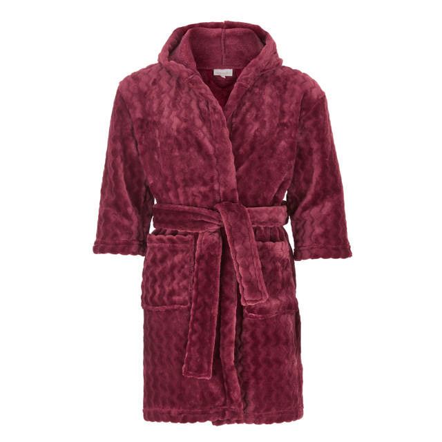 Barnrock Jaquardfleece Sjalkrage Berry