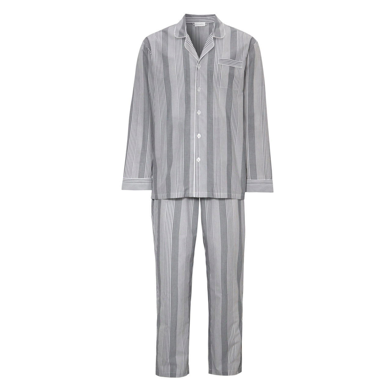 Herr Pyjamas Bomull Ränder Marinblå