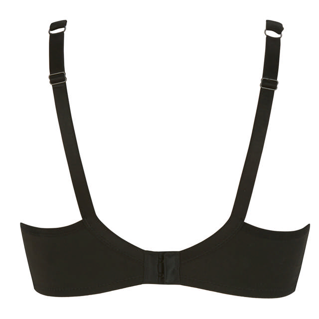 June Vadderad Bh Med Bygel Black