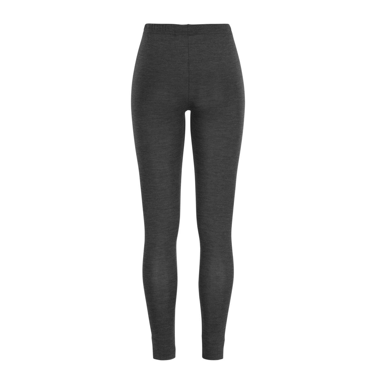 Wilma Leggings ull/siden Dark Grey Melange