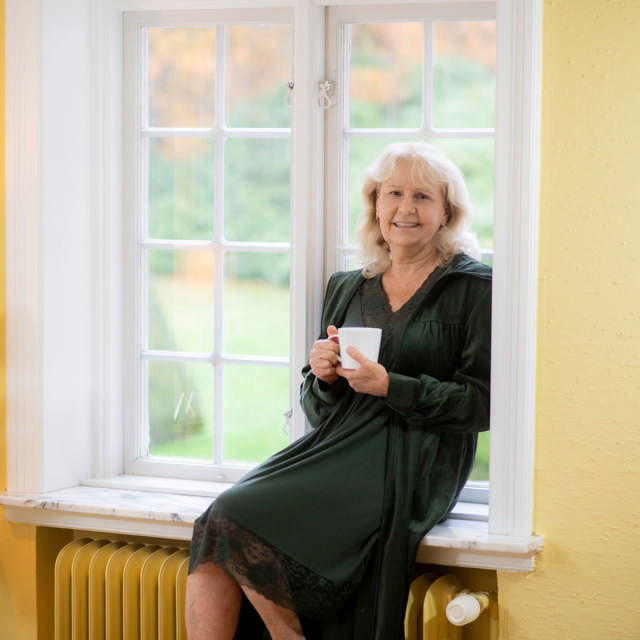 Morgonrock Velour med Blixtlås Dark Olive