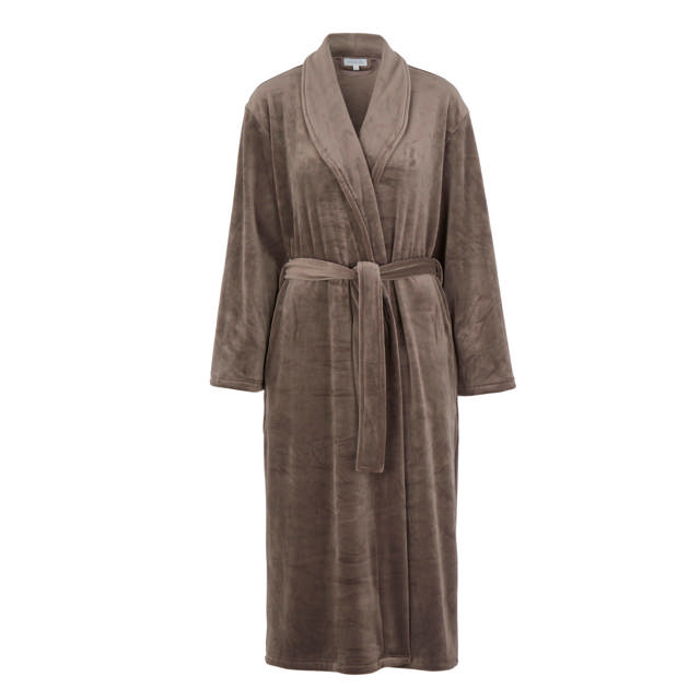 Morgonrock Velourfleece  Taupe