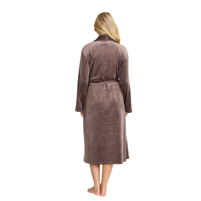 Morgonrock Velourfleece  Taupe