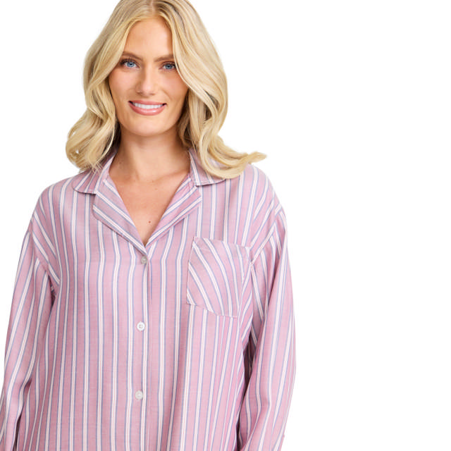 Nattskjorta Lång Ärm Vintage Rose