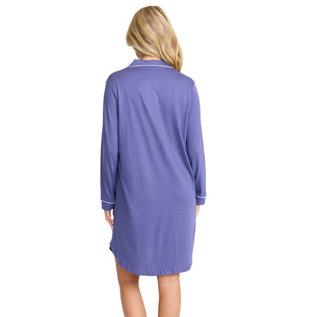 Nattskjorta Lång Ärm Blueberry