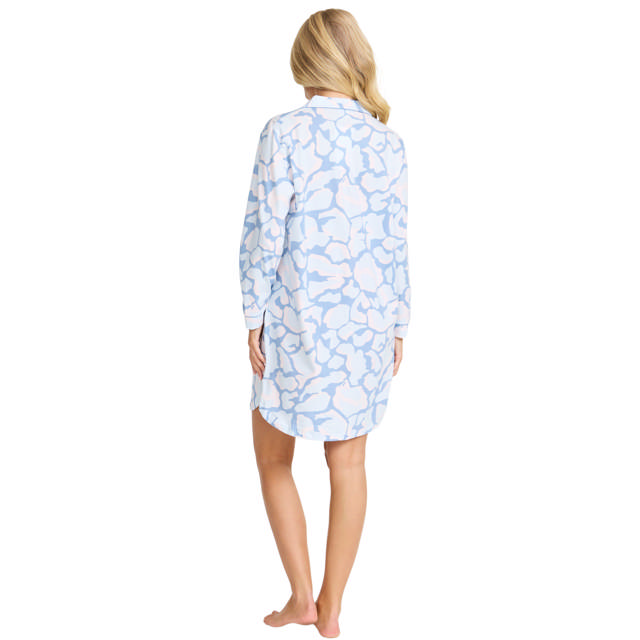 Nattskjorta Lång Ärm Light Blue