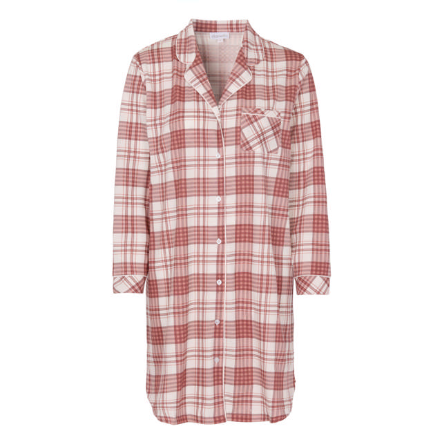 Nattskjorta Lång Ärm Rutig Rosewood