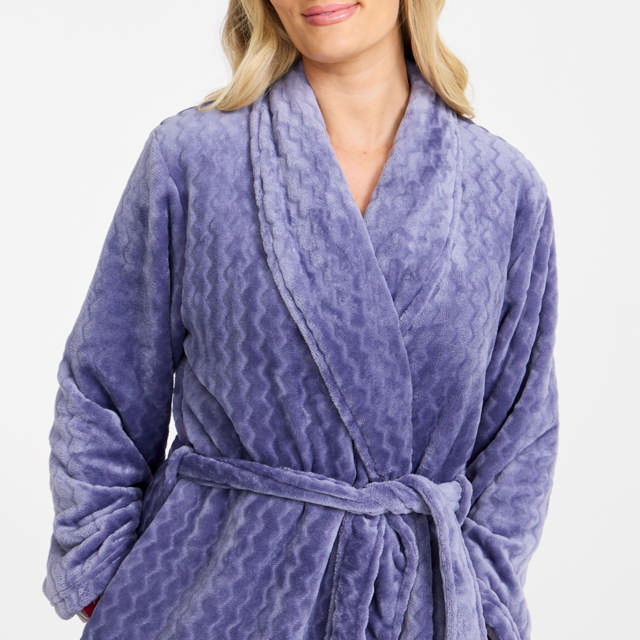 Rock Jaquardfleece Sjalkrage Blueberry