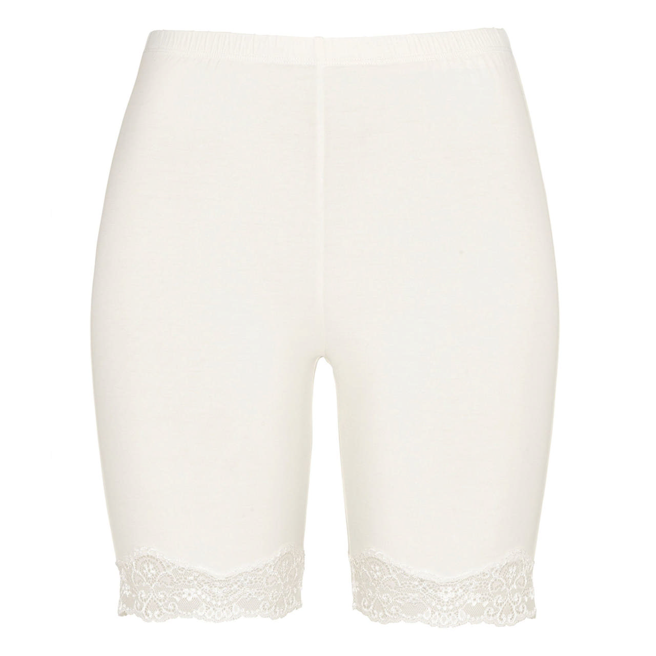 Cykelbyxa Bambu Med Spets Vit