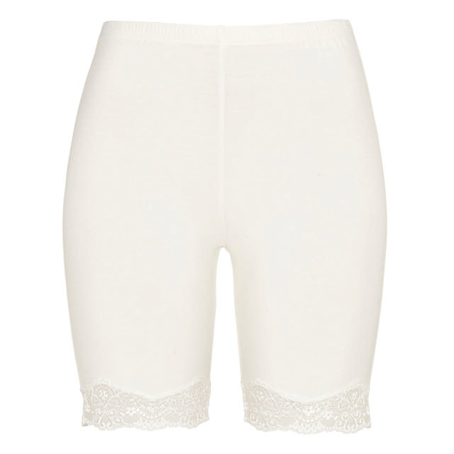 Cykelbyxa Bambu Med Spets Vit
