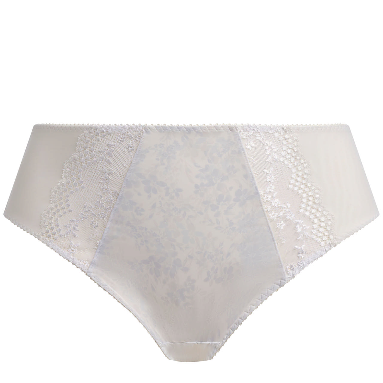Lucie High Leg Brief  White