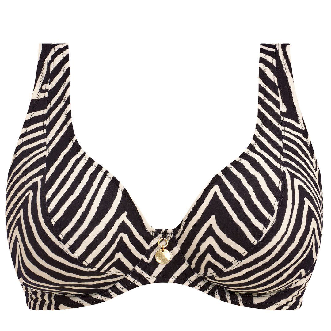 Fiji Falls Bikini top High Apex Black