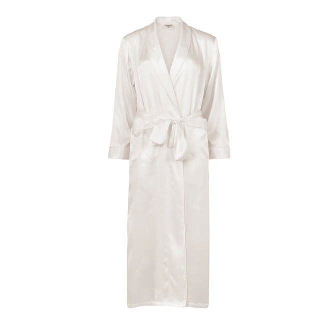 Pure Silk Long Robe & Kimono Off-White