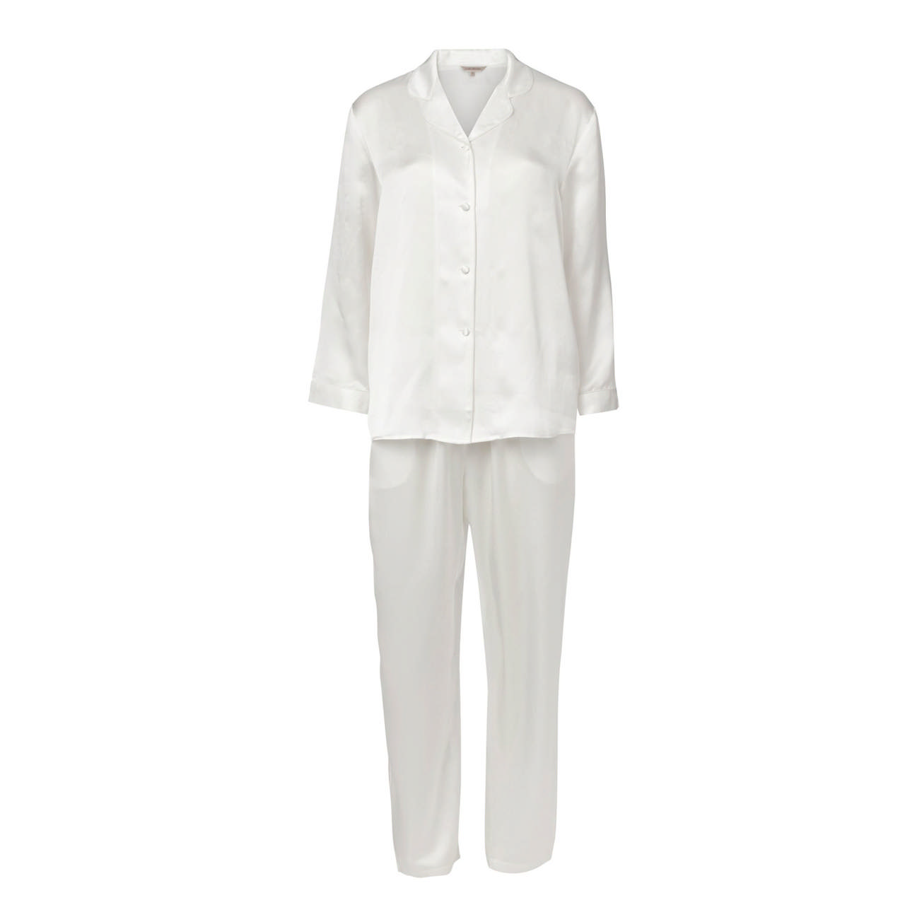 Pure Silk Classic Pyjamas Off-White