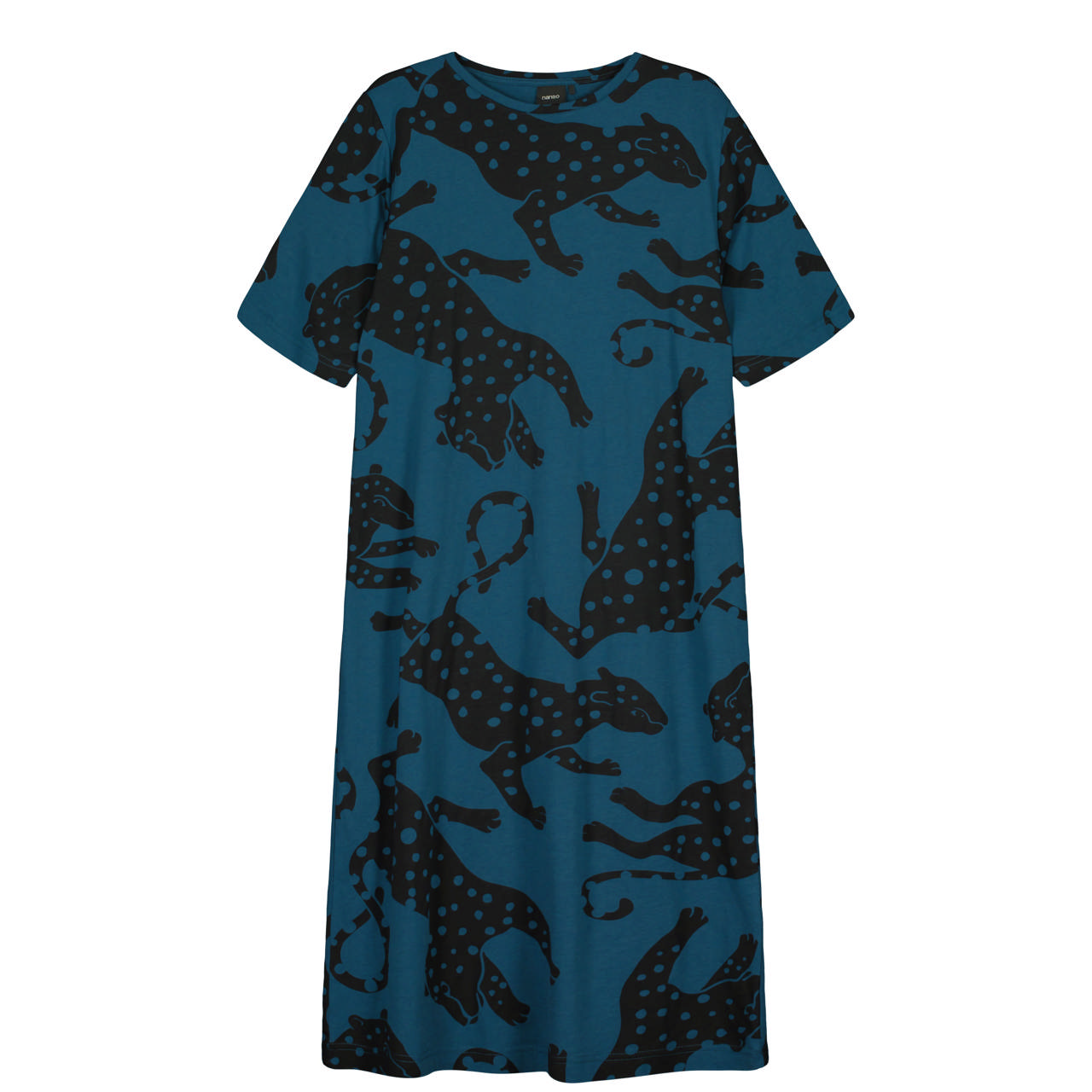 Leonora Nattlinne Kort Ärm Blå