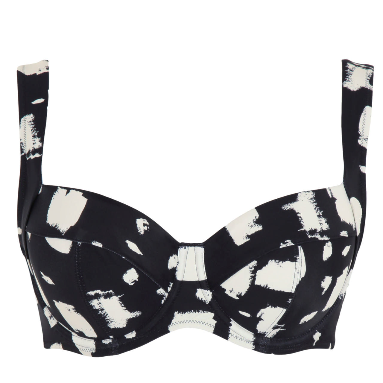 Olivia Bikini-Bh Helkupa Med Bygel Black/Sand