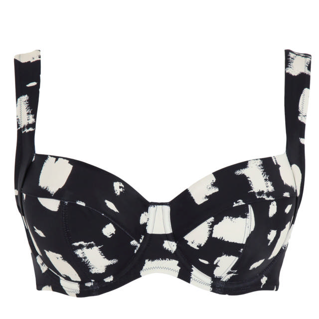 Olivia Bikini-Bh Helkupa Med Bygel Black/Sand