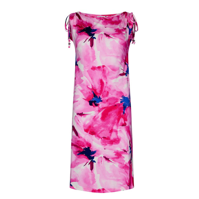 Klänning Kort Blommig Pink