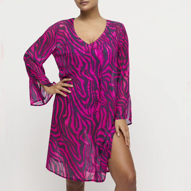 Malabo Kaftan Hot Pink Zebra