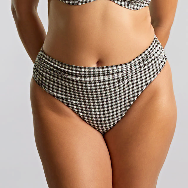 Bikinitrosa Midi Black Gingham