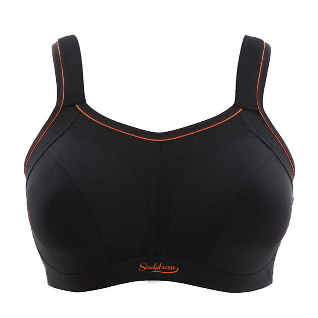 Sport-bh  ovadderad med Bygel Black