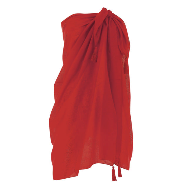 Pareo Bomull Red One size