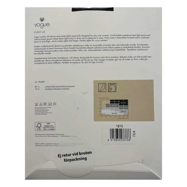 Curvy Strumpbyxa 40 Den Black